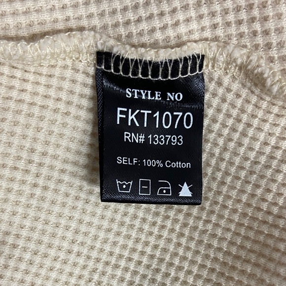 NWOT Pol Cream Buttoned shirt blouse Top oversized Waffle fabric asymmetrical M - Picture 14 of 14